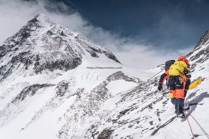 Sherpas approach the South Col on Everest. Photo: Seven Summit Treks

