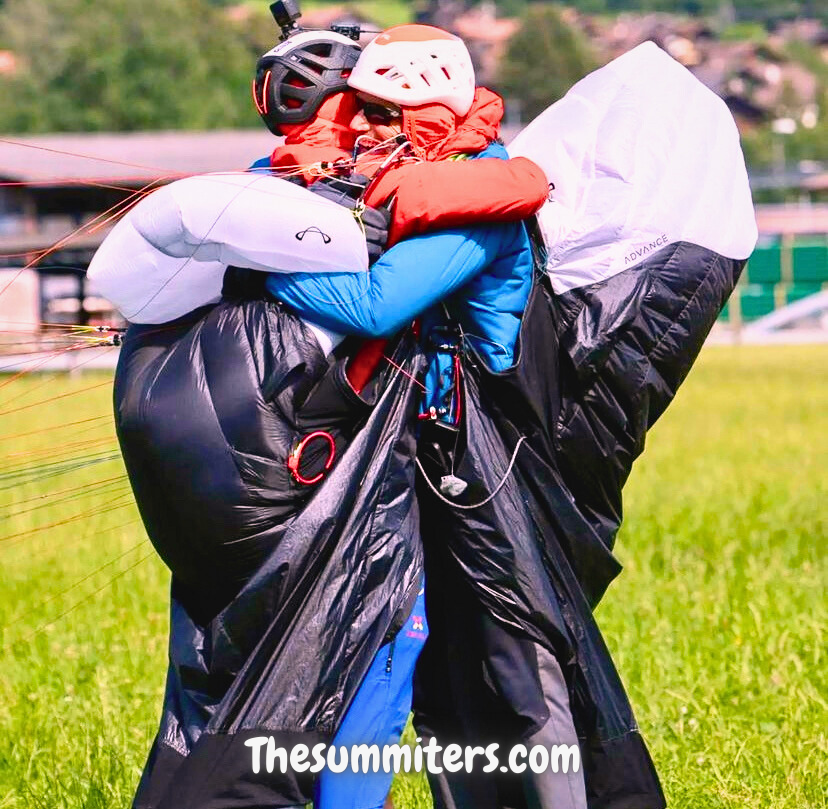 Maurer and von Kanel celebrate. Photo: Chrigel Maurer and Peter von Kanel