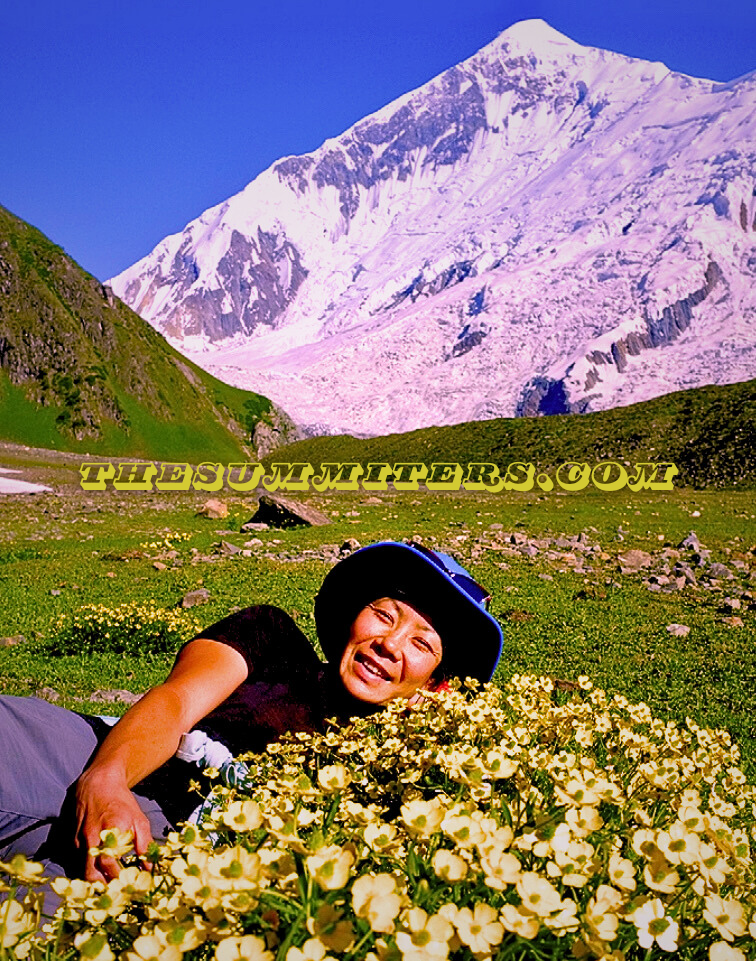 Kei Taniguchi at Diran Base Camp. Hiraide buried this picture in the snow on Shispare’s summit. Photo: Kazuya Hiraide

